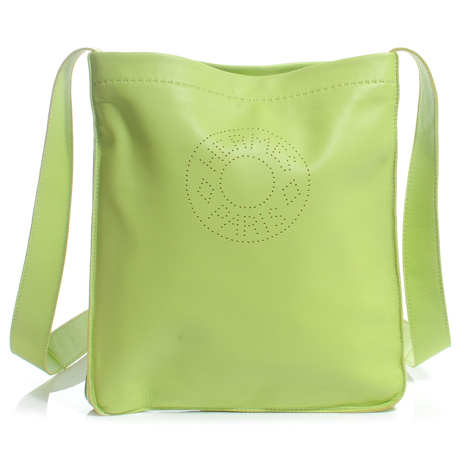 Hermes Lambskin Clou De Selle Pouch Kiwi 1 of 7