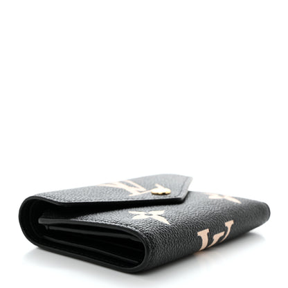 Louis Vuitton Empreinte Monogram Giant Victorine Wallet Black Beige 4 of 7