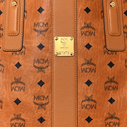 MCM Visetos Medium Liz Reversible Shopper Tote Cognac 6 of 19