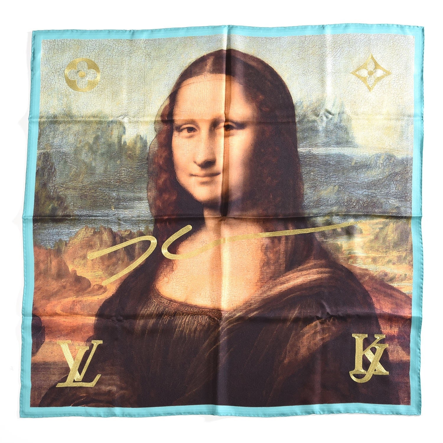 Louis Vuitton Silk Masters Da Vinci Shawl 1 of 4