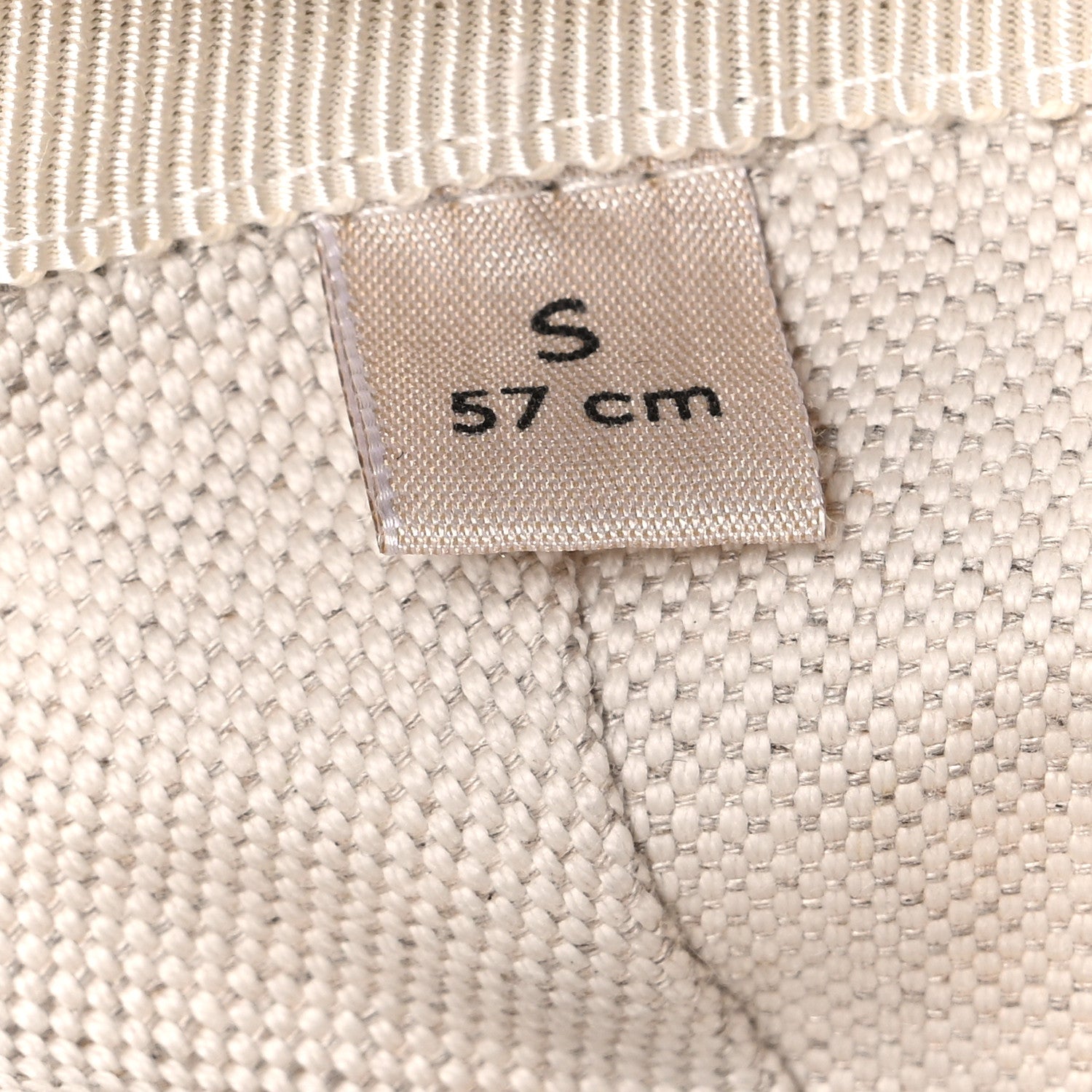 Gucci Monogram Textured Dollar Calfskin GG Jago Bucket Hat S Ivory 8 of 8