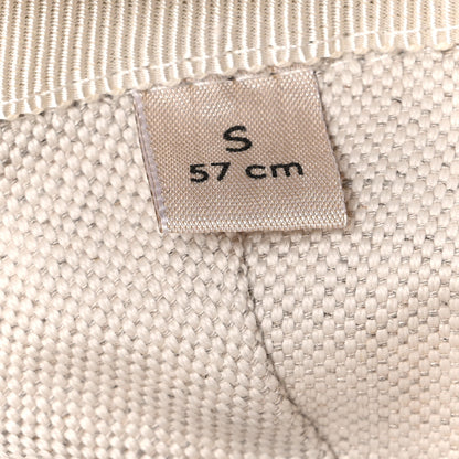 Gucci Monogram Textured Dollar Calfskin GG Jago Bucket Hat S Ivory 8 of 8