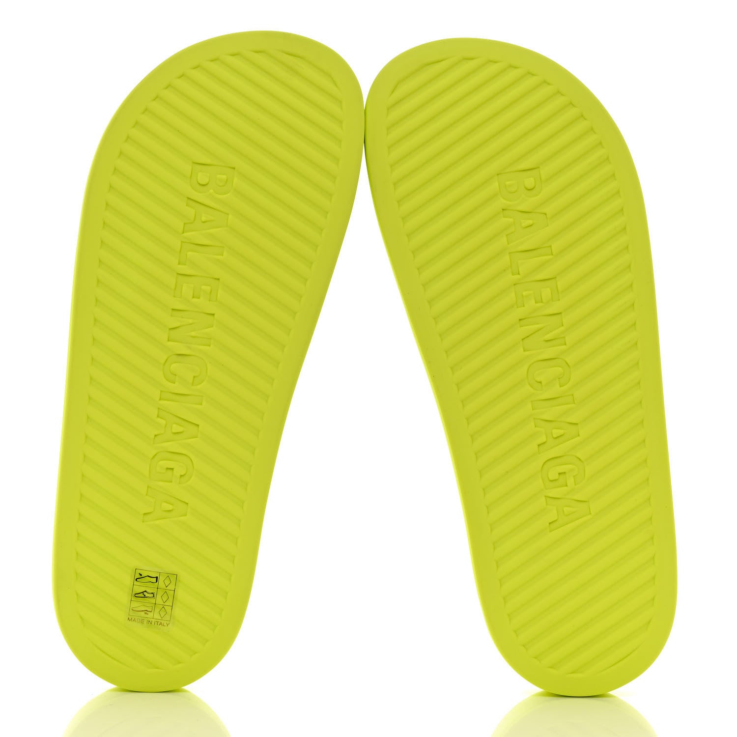 Balenciaga Rubber Womens Chunky Slide Sandals 41 Acid Lime 5 of 9