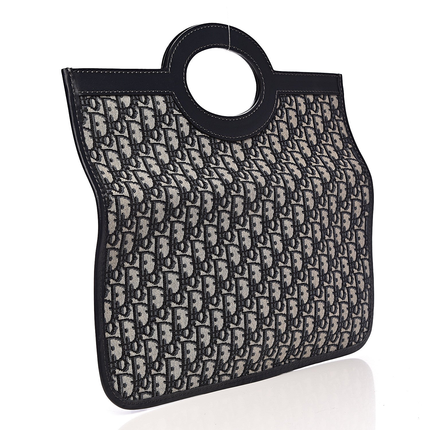 Christian Dior Oblique Fold Over Clutch Blue 4 of 12