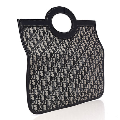 Christian Dior Oblique Fold Over Clutch Blue 4 of 12
