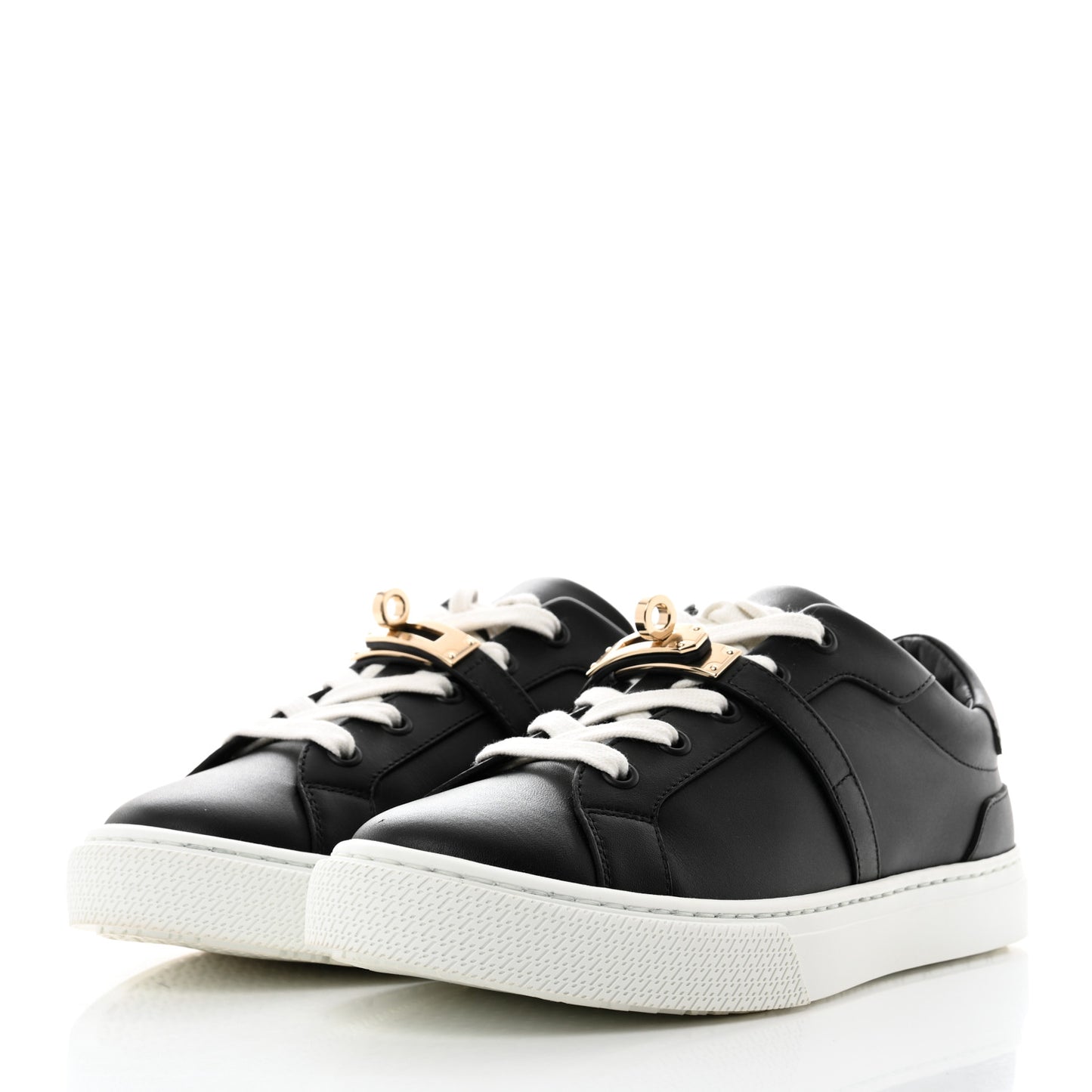 Calfskin Day Sneakers 36.5 Black
