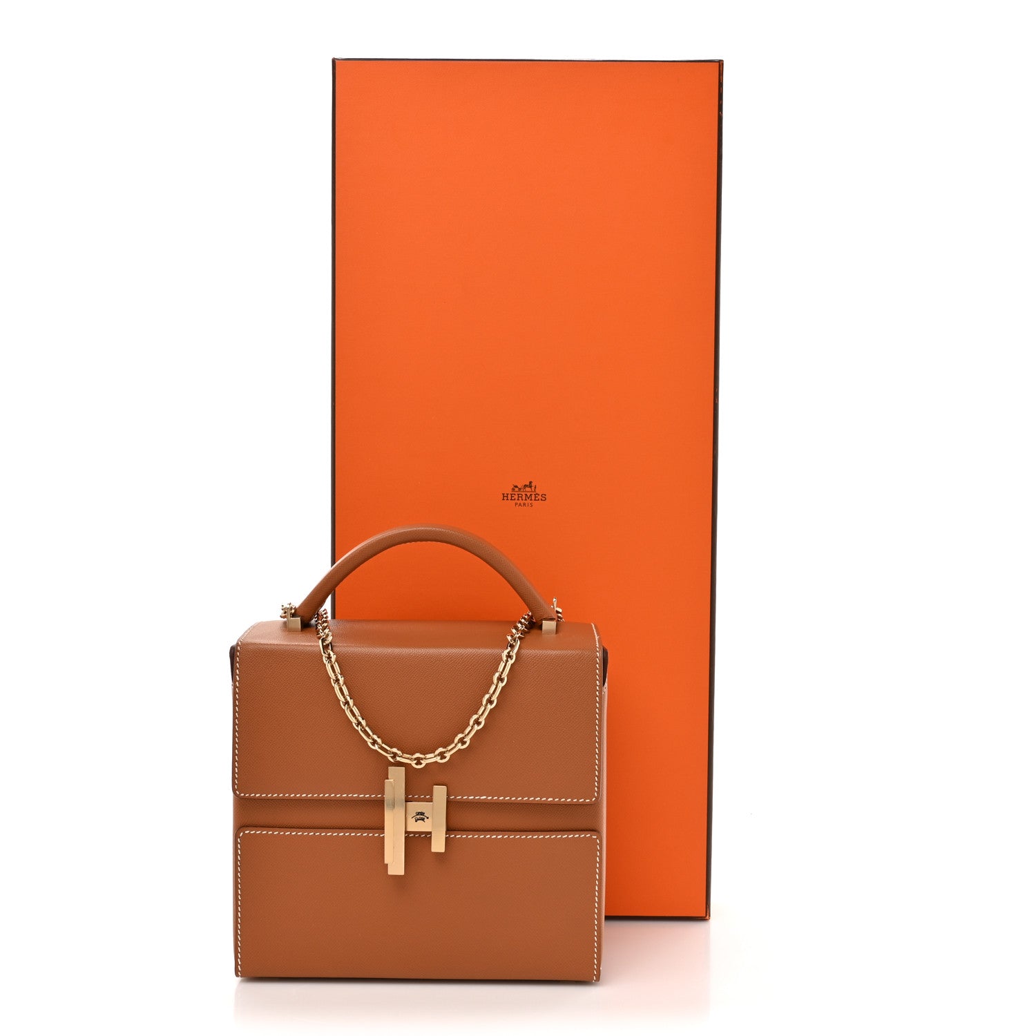 Hermes Epsom Cinhetic Boxy Top Handle Bag Gold 14 of 14
