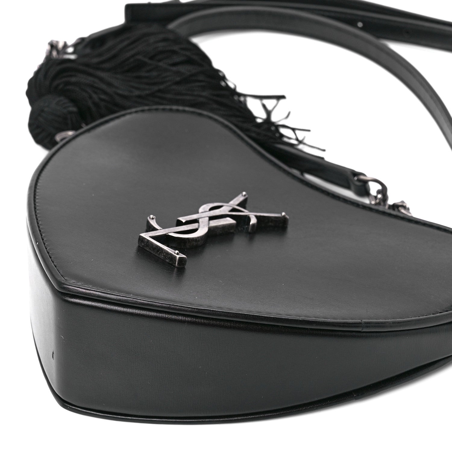 Saint Laurent Calfskin Heart Monogram Crossbody Black 11 of 12