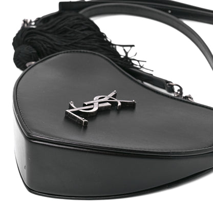 Saint Laurent Calfskin Heart Monogram Crossbody Black 11 of 12