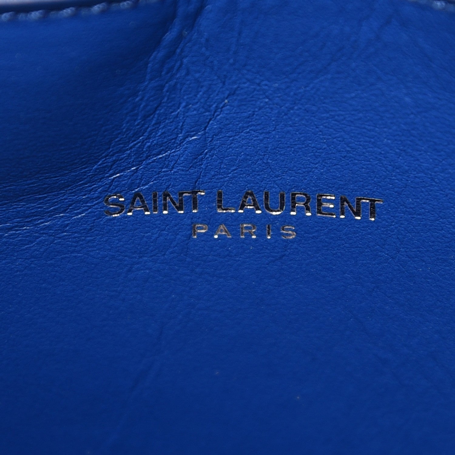 Saint Laurent Calfskin Crocodile Embossed Small Sac De Jour Royal Blue 7 of 14