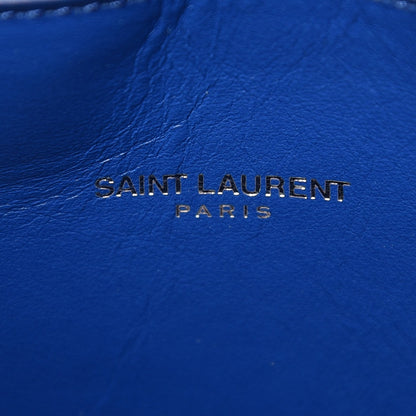 Saint Laurent Calfskin Crocodile Embossed Small Sac De Jour Royal Blue 7 of 14