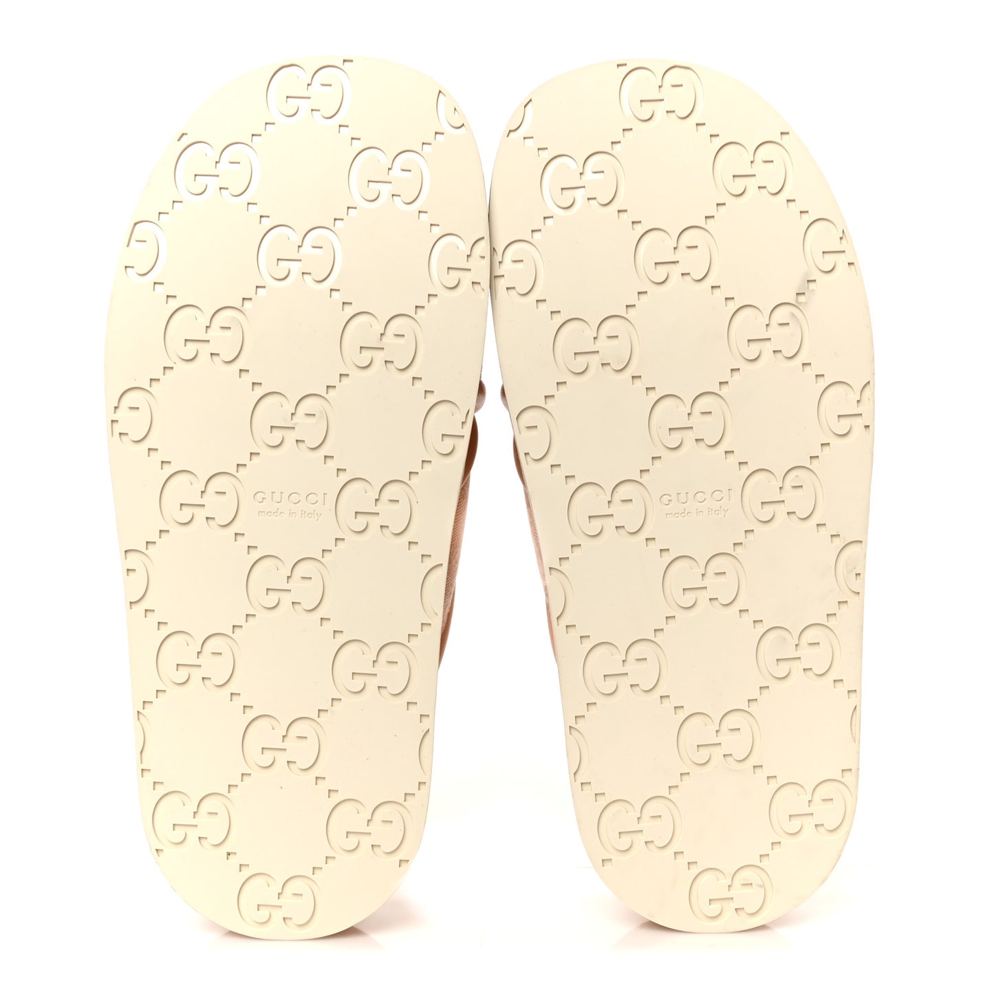 Monogram GG Calfskin Angelina Platform 55mm Slide Sandals 37 Light Pink