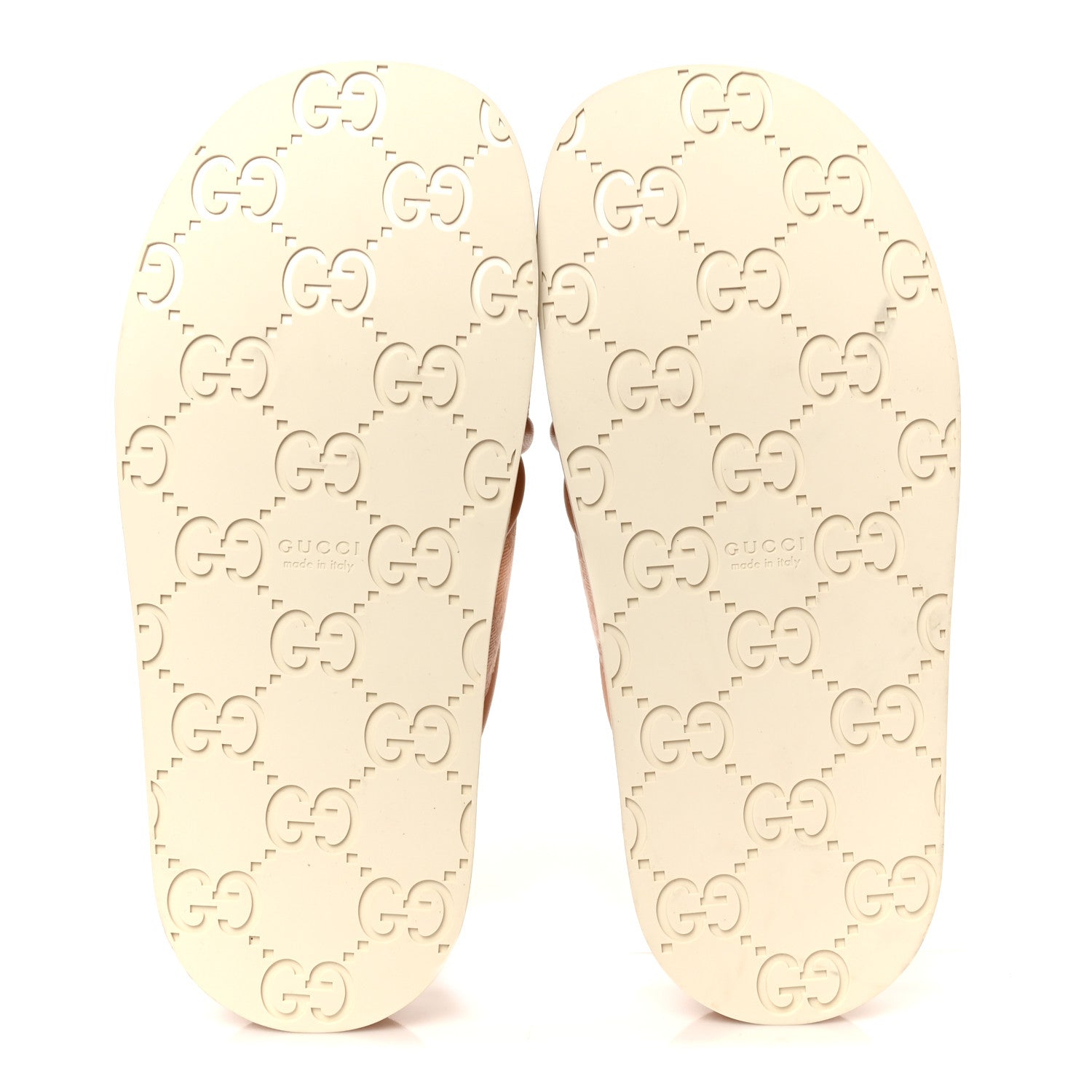 Gucci Monogram GG Calfskin Angelina Platform 55mm Slide Sandals 37 Light Pink 6 of 9