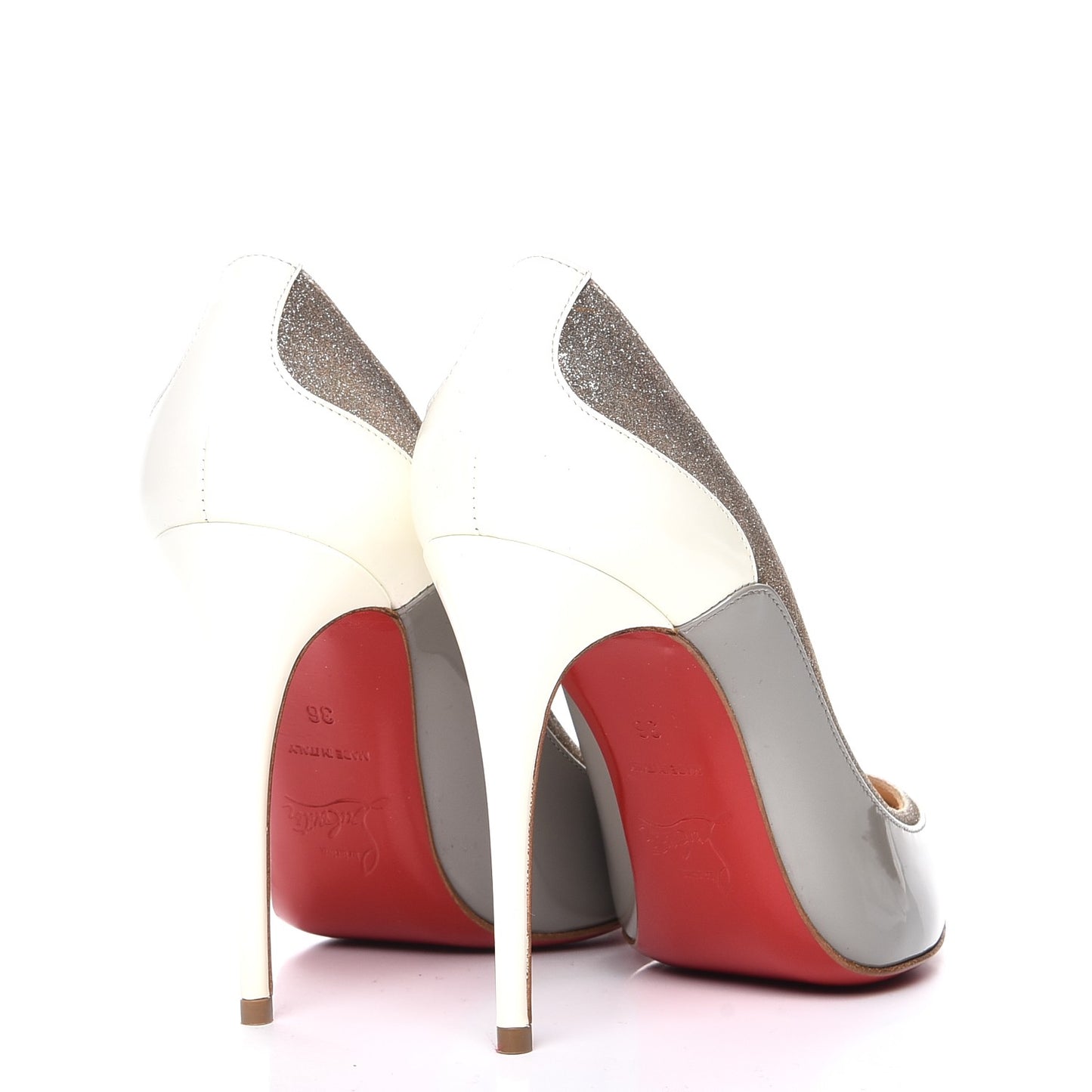 Glitter Patent Tucsick 100 Pumps 36 Grey