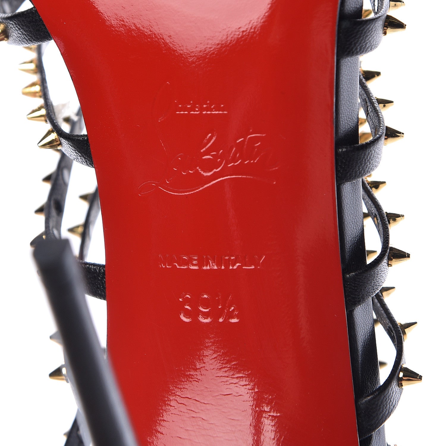 Christian Louboutin Kid Millaclou 100 Cage Sandals 39.5 Black 7 of 10