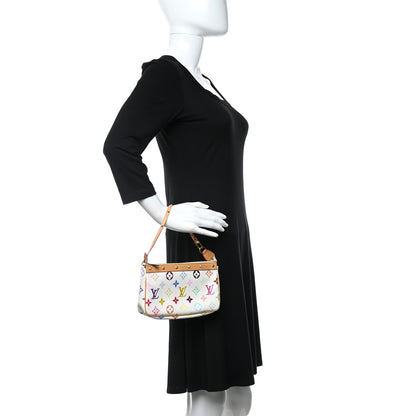 Louis Vuitton Monogram Multicolor Pochette Accessories White 2 of 13