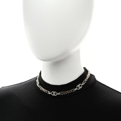 Chanel Crystal CC Chain Links Choker Necklace Gold 2 of 4