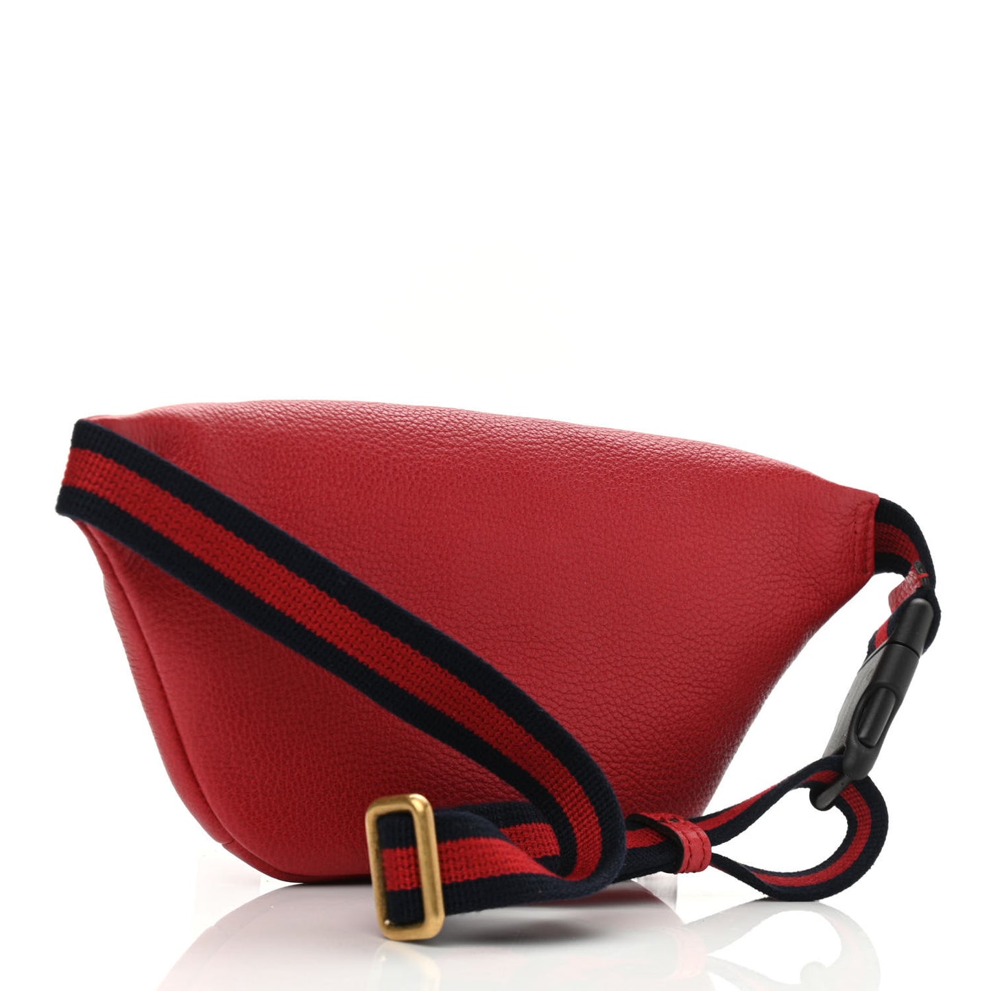 Grained Calfskin Small Logo Belt Bag Hibiscus Red