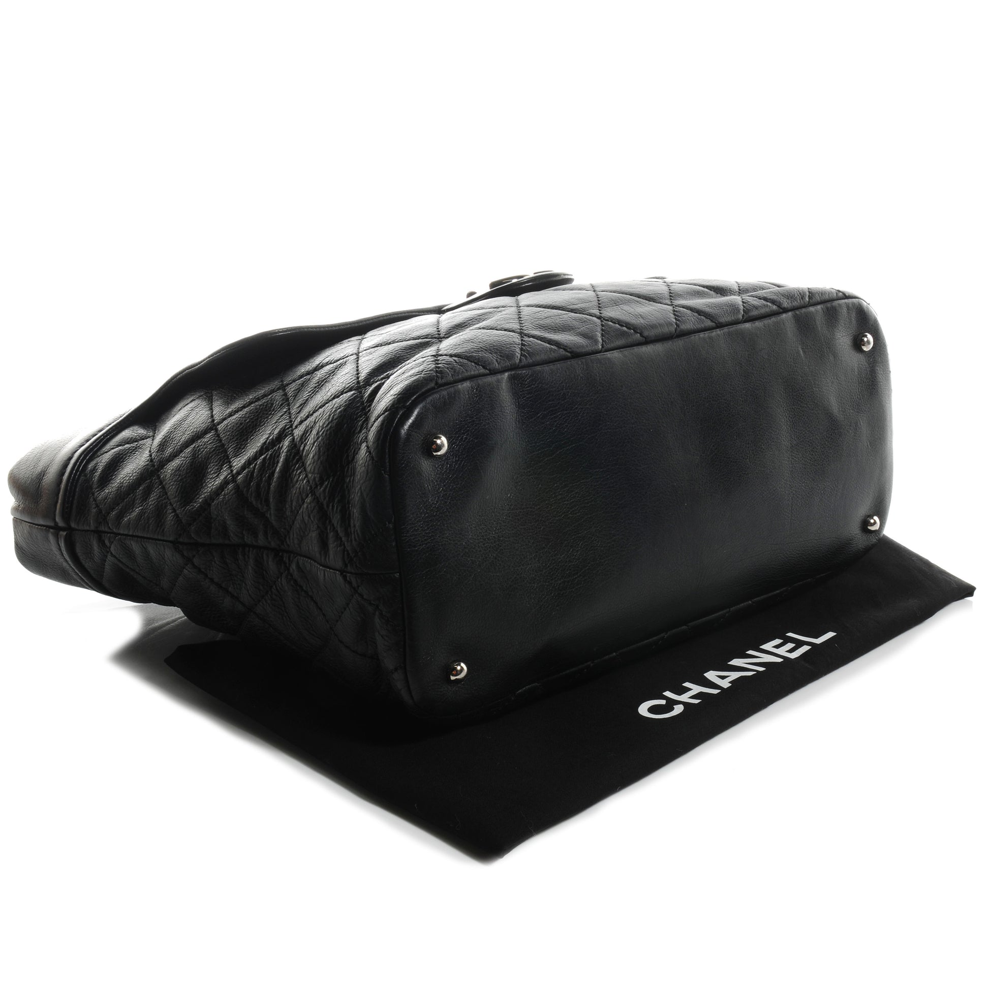 Chanel Calfskin Large Front Flap Tote Black 4 of 8