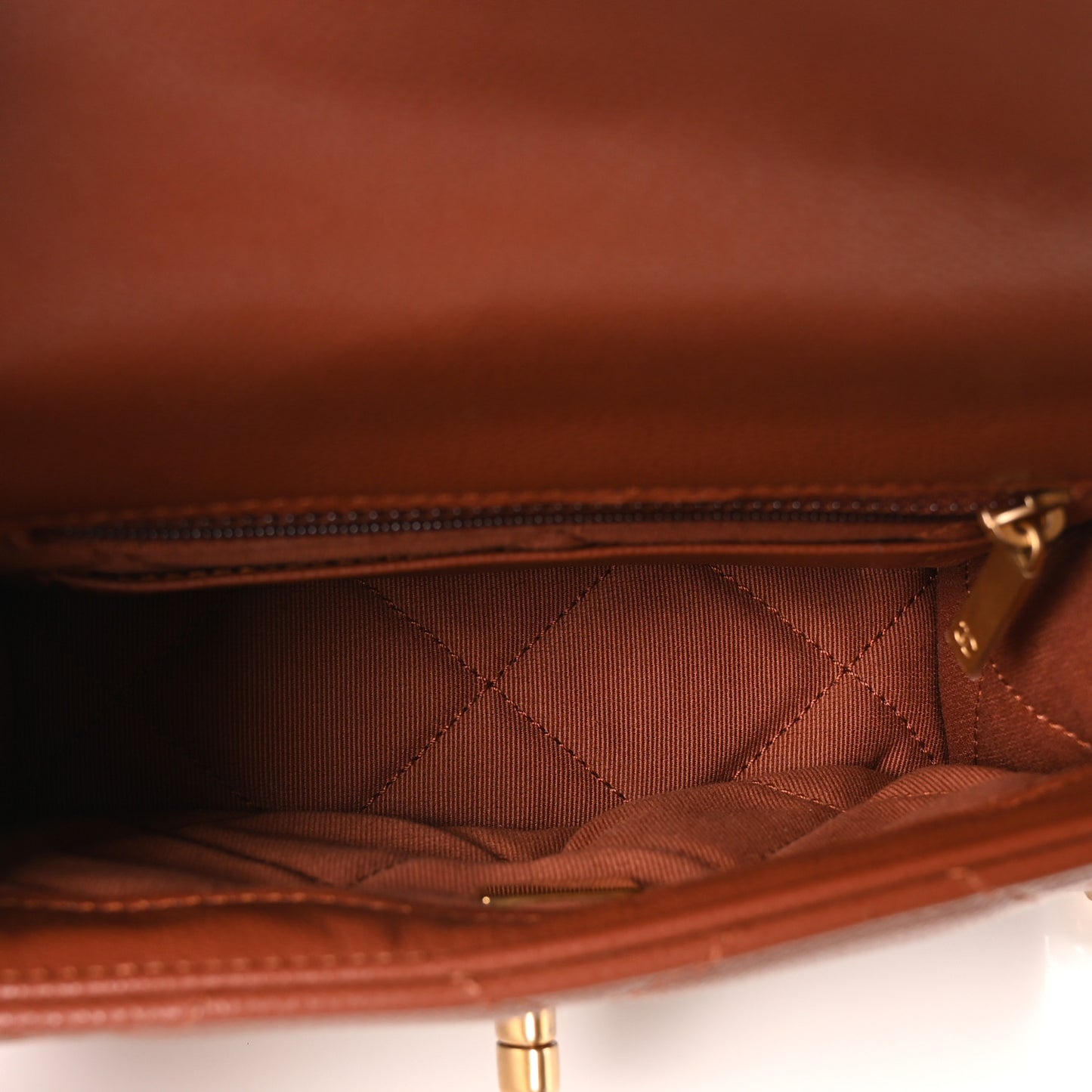 Caviar Quilted CC Mini Flap Brown