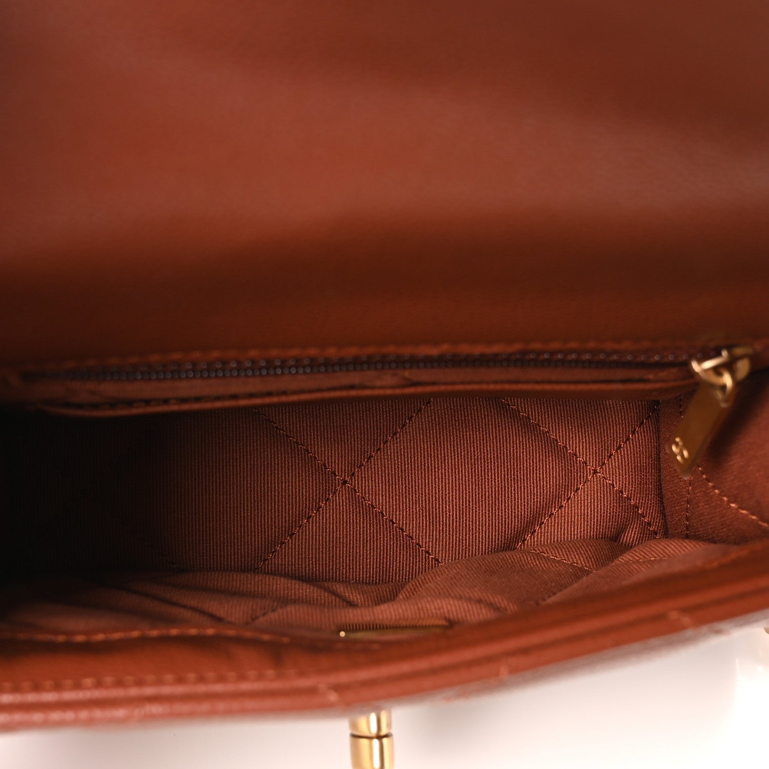 Chanel Caviar Quilted CC Mini Flap Brown 5 of 10