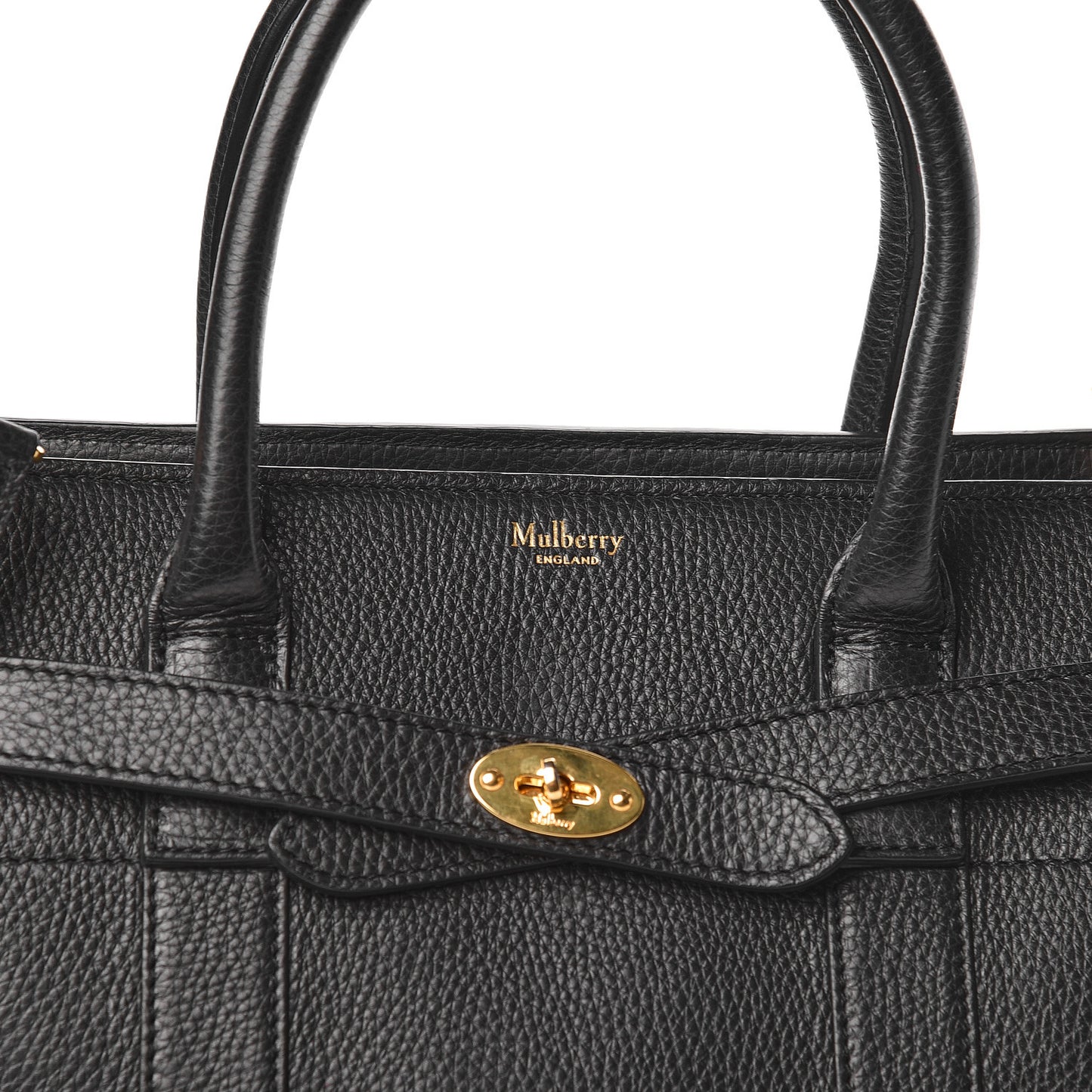 Classic Grain Small Bayswater Zip Tote Black
