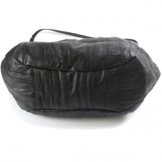 Prada Nappa Leather Stripe Tote Black 4 of 10