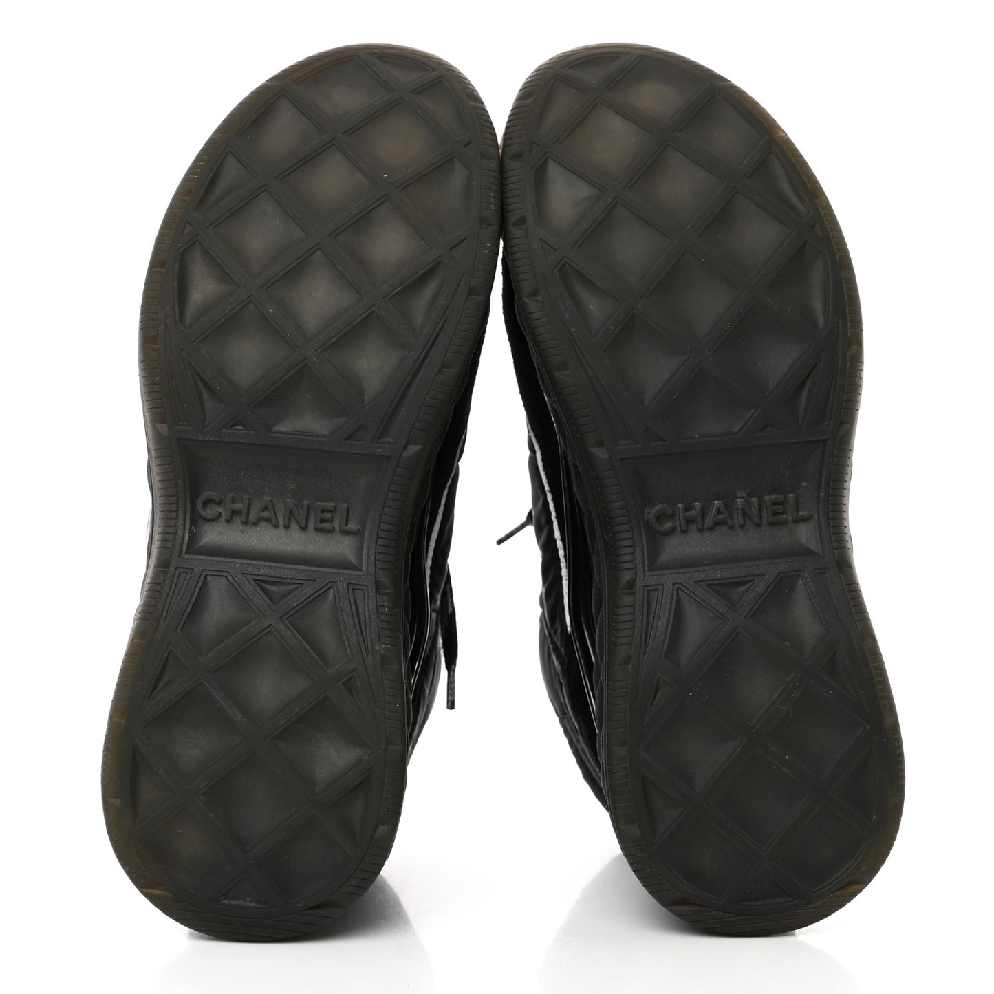 Fabric Calfskin Suede Womens CC Sneakers 36 Black