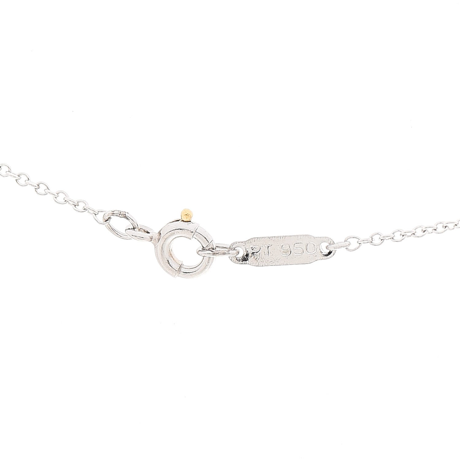 Tiffany Platinum Diamond .10ct Solitaire Pendant Necklace 4 of 5