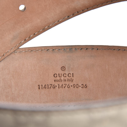 Gucci Guccissima Interlocking G Belt 90 36 Off White 5 of 6