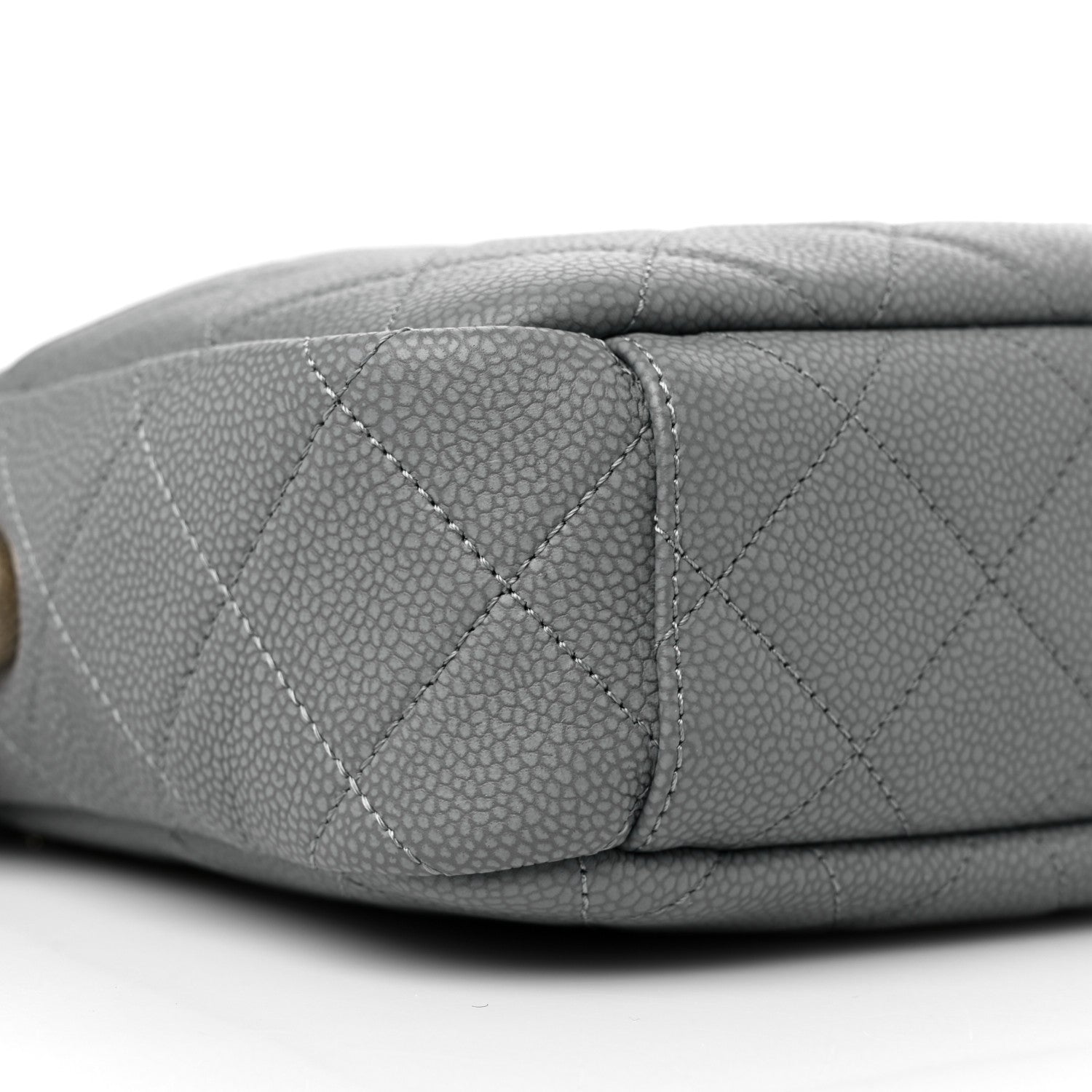 Chanel Iridescent Caviar Flat Quilted Small Coco Tassel Camera Case Grey 8 of 10