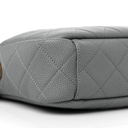 Chanel Iridescent Caviar Flat Quilted Small Coco Tassel Camera Case Grey 8 of 10