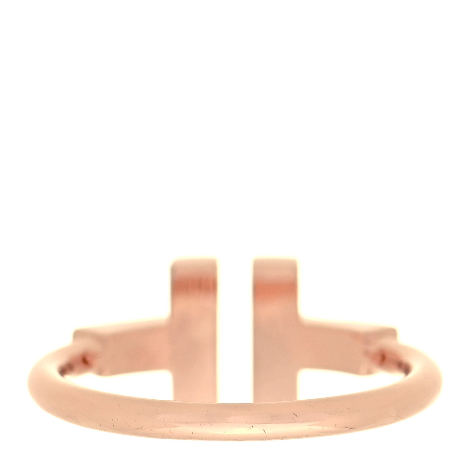 Tiffany 18K Rose Gold Mother of Pearl T Wire Ring 52 6 3 of 5