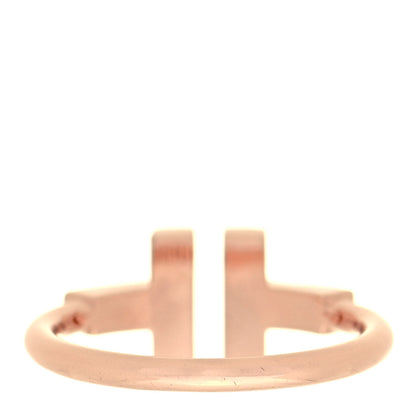 Tiffany 18K Rose Gold Mother of Pearl T Wire Ring 52 6 3 of 5