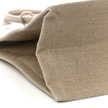 Saint Laurent Linen Calfskin Small Rive Gauche Tote Beige Sea Salt 7 of 8