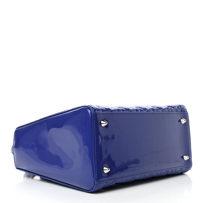 Christian Dior Patent Cannage Medium Lady Dior Blue 3 of 4