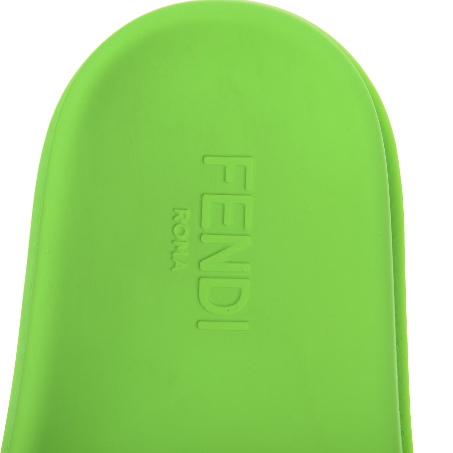 Rubber Logo Slide Sandals 9 Green