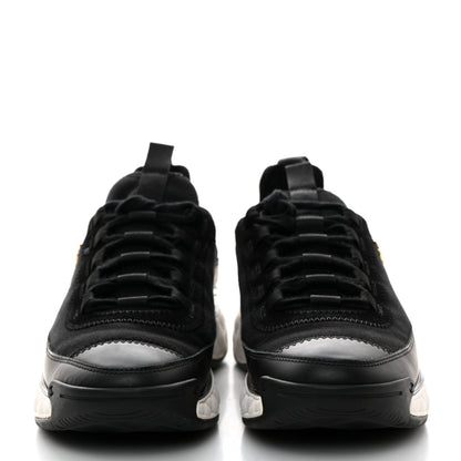 Chanel Velvet Calfskin Mixed Fibers CC Sneakers 38.5 Black 2 of 8
