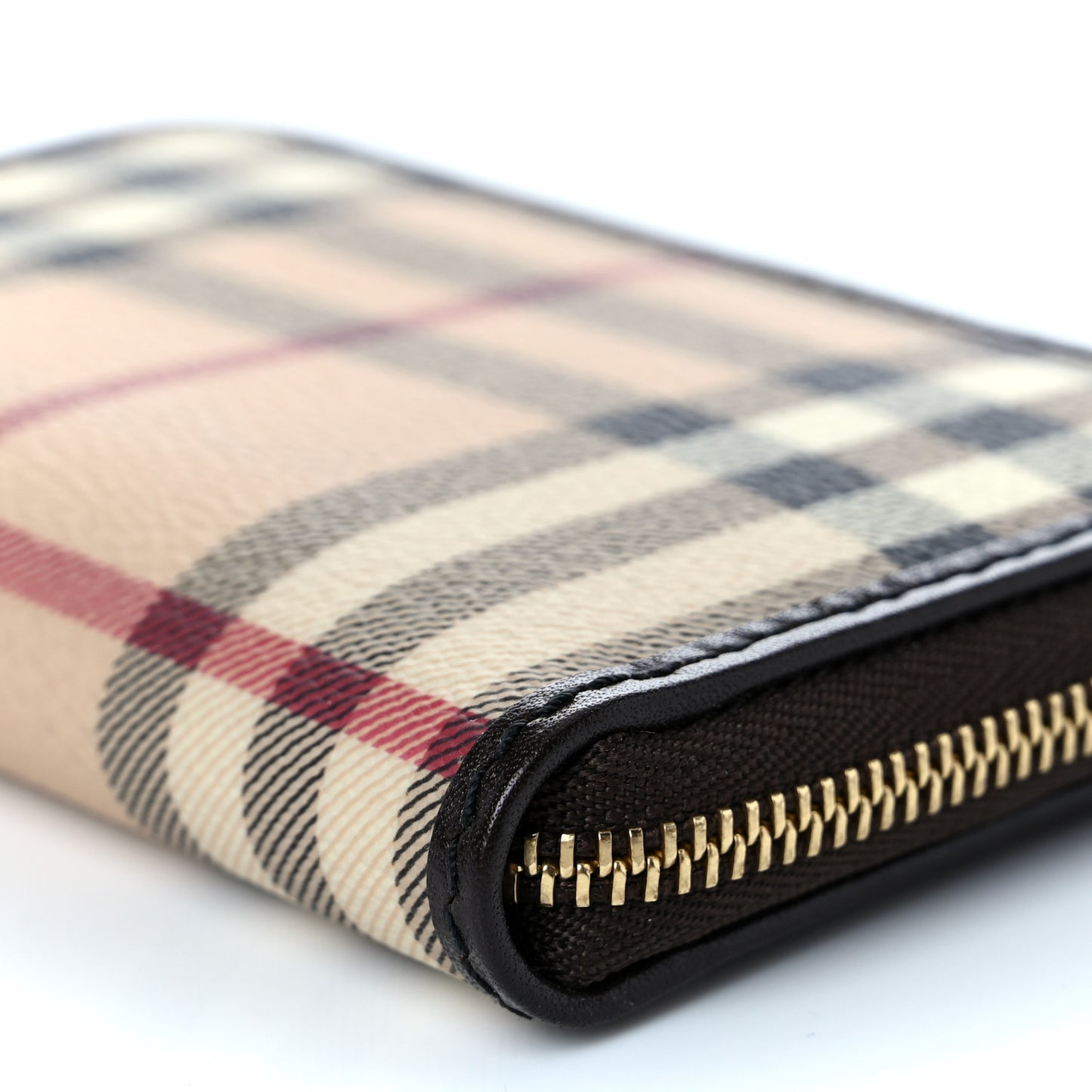 Nova Check Zippy Compact Wallet Black