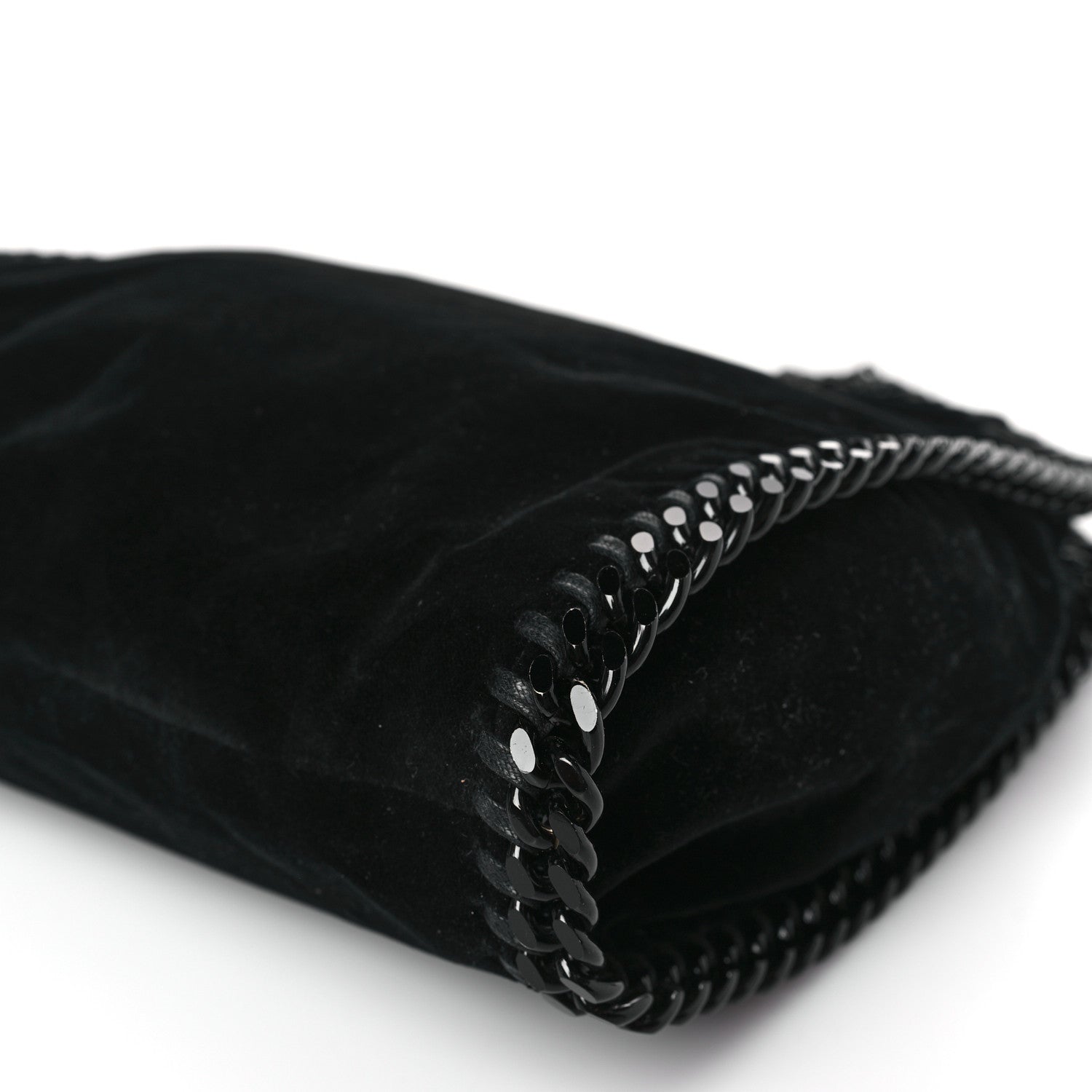 Stella McCartney Velvet Mini Falabella Fold Over Tote Black 8 of 8