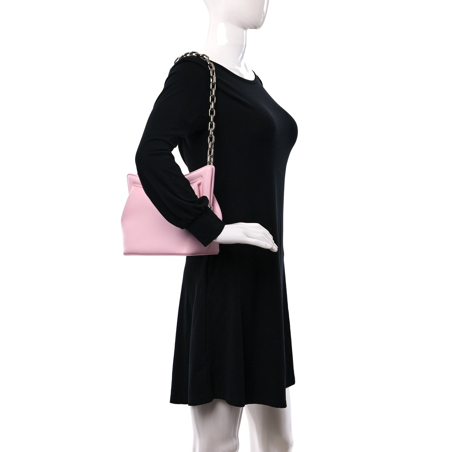 Alexander McQueen Calfskin The Peak Mini Chain Bag New Pink 2 of 12