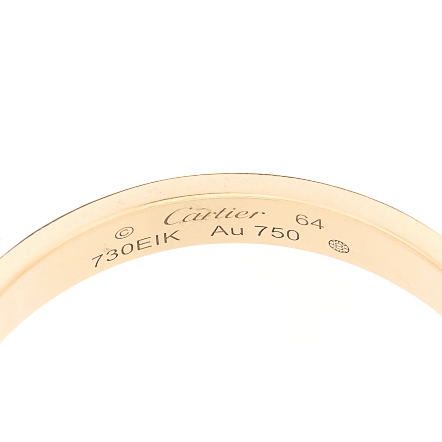 Cartier 18K Yellow Gold 3.5mm LOVE Wedding Band Ring 64 10.75 4 of 5