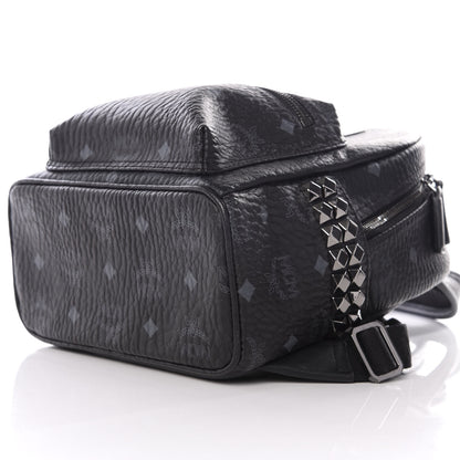 MCM Visetos Side Stud Mini Stark Backpack Black 8 of 9