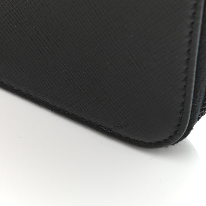 Prada Saffiano Zip Around Key Holder Black 11 of 12