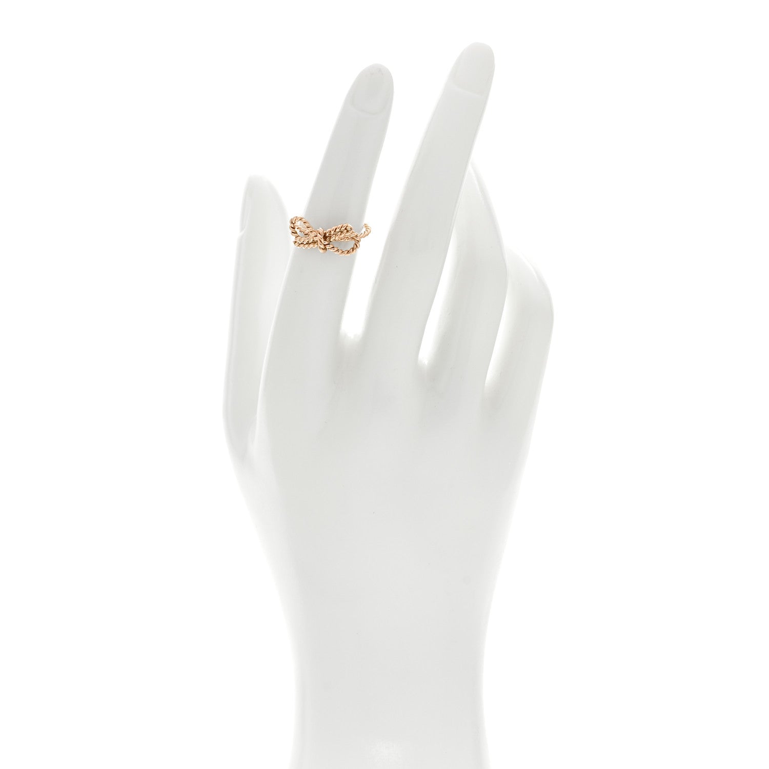 Tiffany 18K Rose Gold Twist Bow Ring 49 5 2 of 5