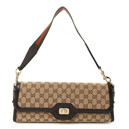 Gucci GG Monogram Medium Luce Shoulder Bag Beige Ebony 1 of 10