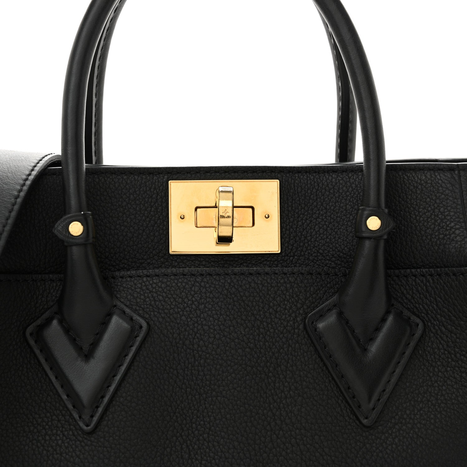 Louis Vuitton Calfskin Monogram On My Side PM Black 7 of 9