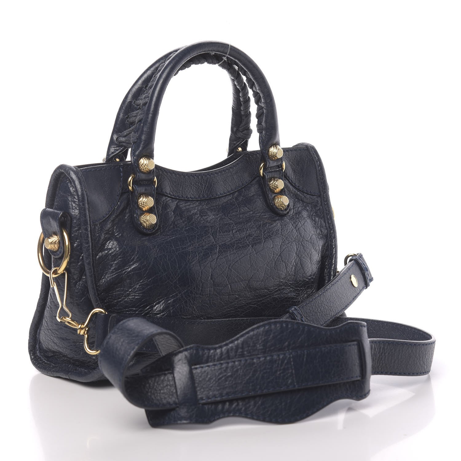 Balenciaga Agneau Giant 12 Gold Hardware Mini City Bleu Obscur 2 of 9