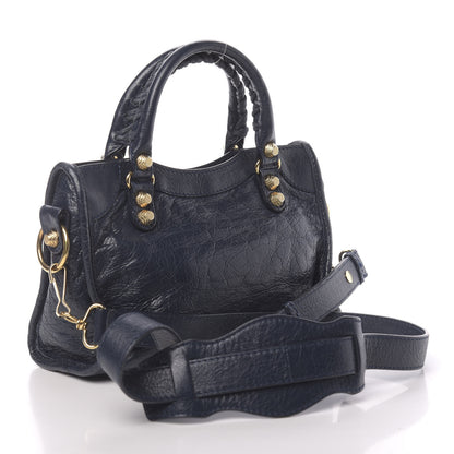 Balenciaga Agneau Giant 12 Gold Hardware Mini City Bleu Obscur 2 of 9