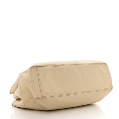 Chanel Caviar Wood Handle Handbag Beige 4 of 16